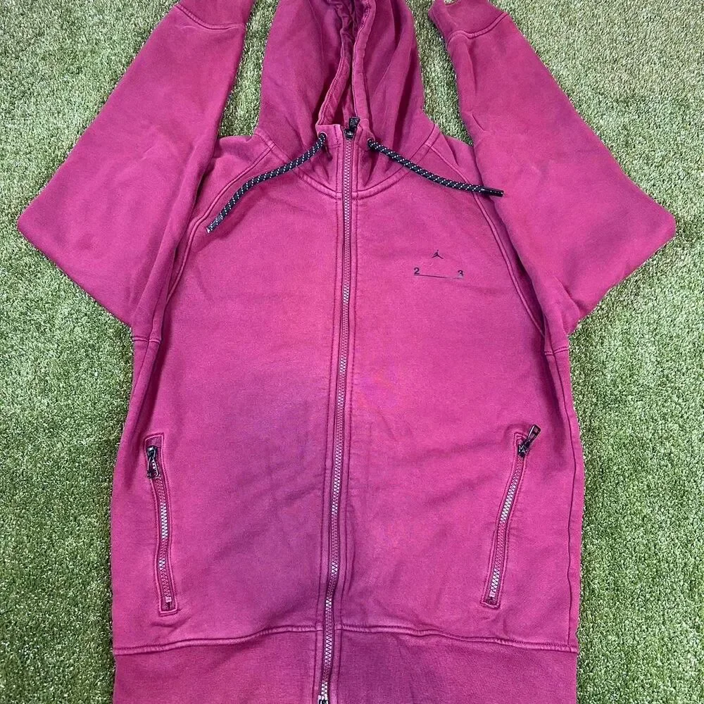 Jordan Men's Burgundy and Pink Hoodie